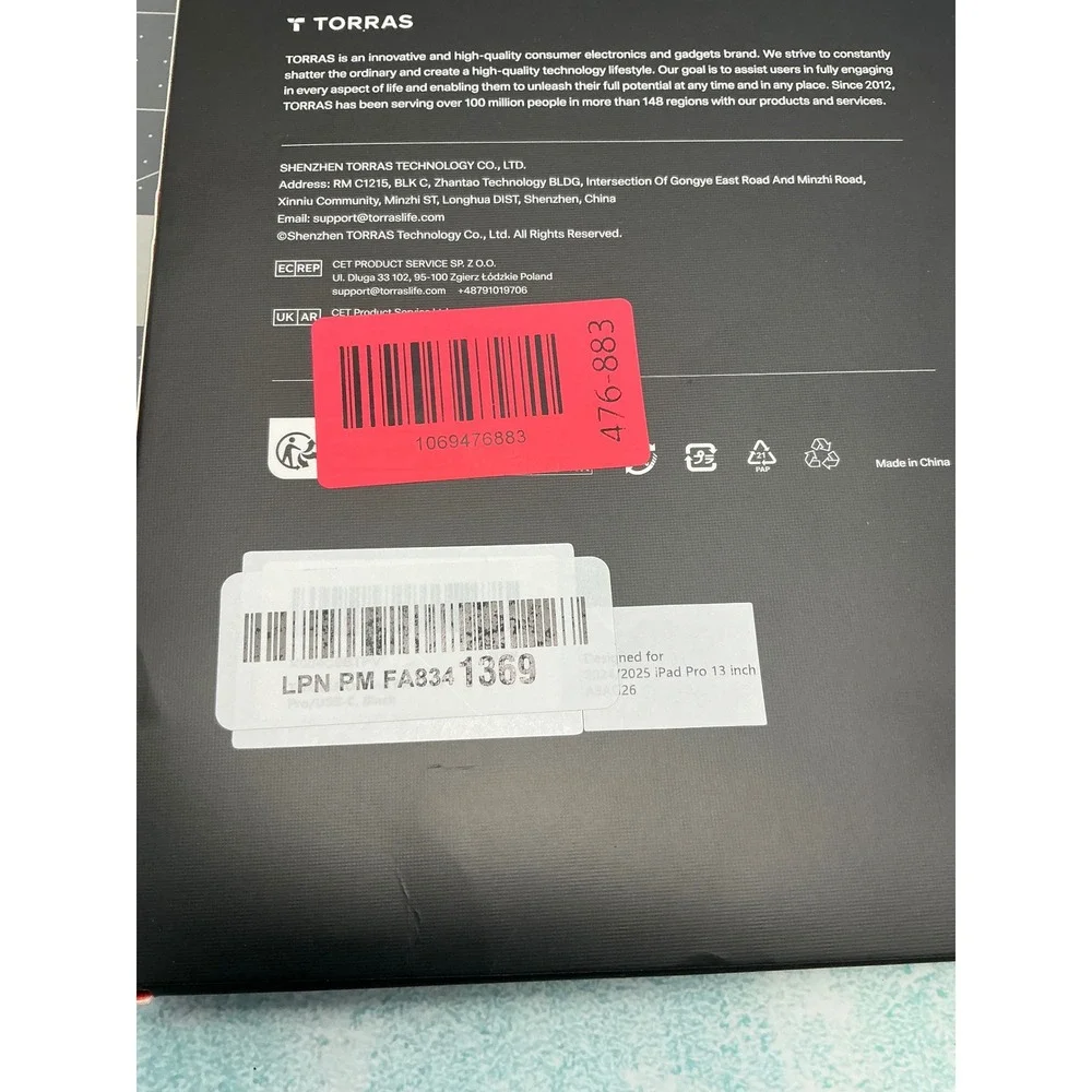 Torras Ostand K1 Guardian Case for iPad Pro 13 inch 2024 2025 Black‎ Kickstand